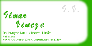 ilmar vincze business card